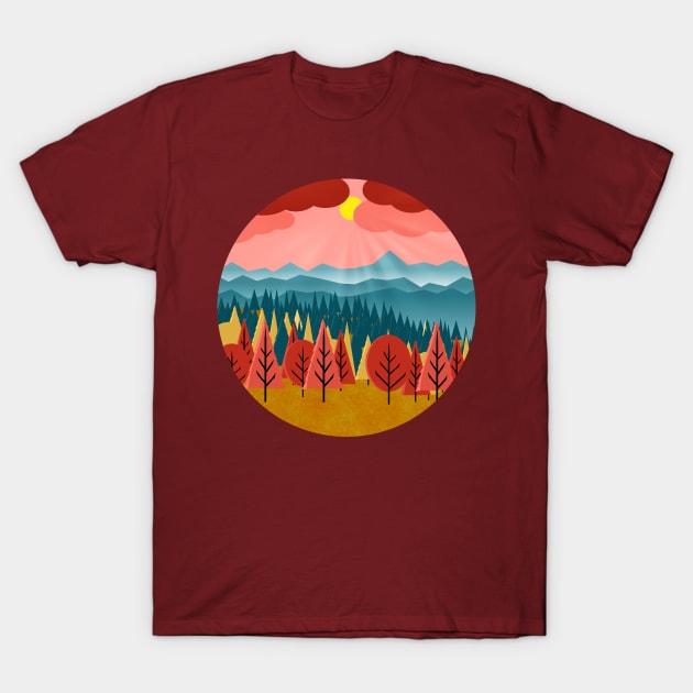 Landscape of a forest in the north T-Shirt by Javisolarte